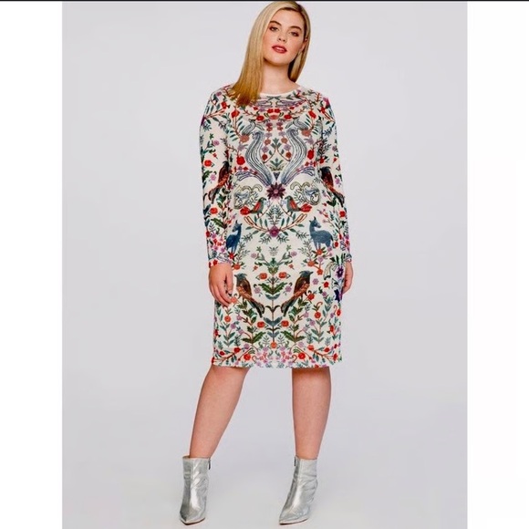 Eloquii Colorful Long Sleeve Dress - Picture 1 of 9